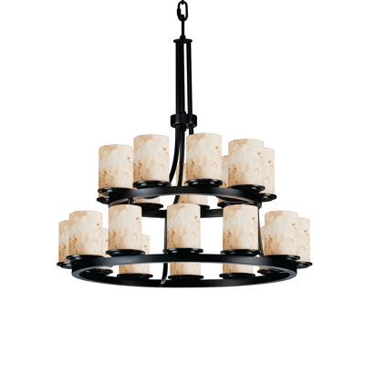 21 - Light Dimmable Tiered Chandelier
