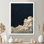 «Fluffy White Clouds In The Sky», impression encadrée de nuages, toile blanche minimaliste