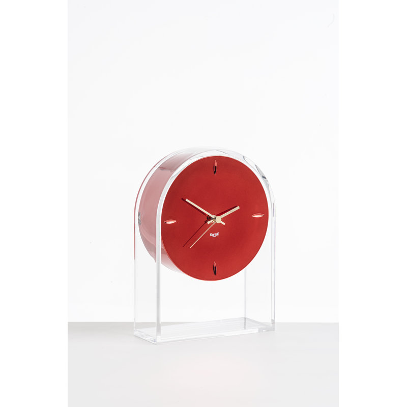 Air Du Temps Mechanical Clock, Crystal/Red