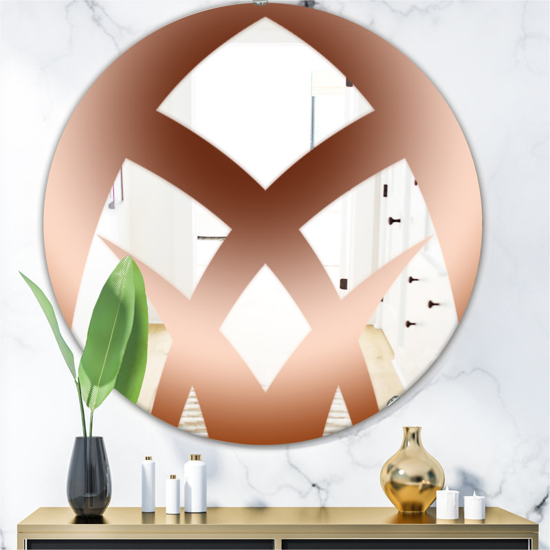 Miroir d'appoint Rose Geo Glam, H 23,6 po x l 23,6 po x P 0,24 po