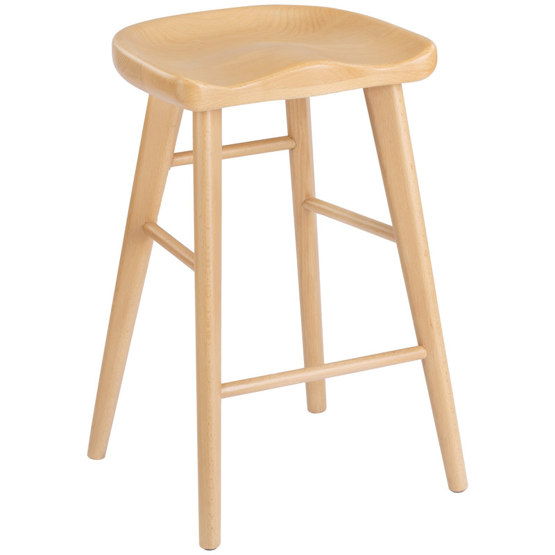 Sella Counter Stool with Solid Wood Frame