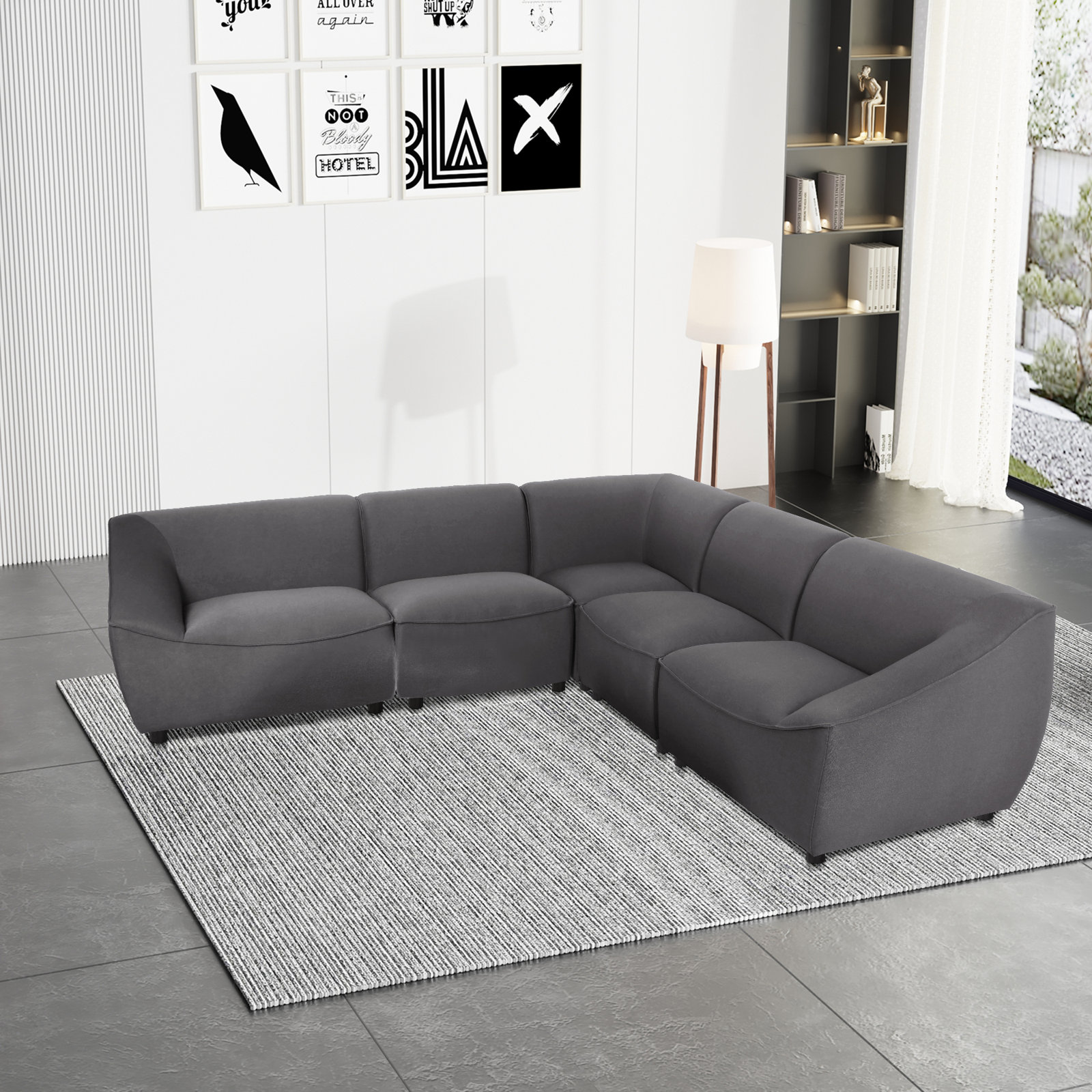 Lizzy Upholstered U-Sectional