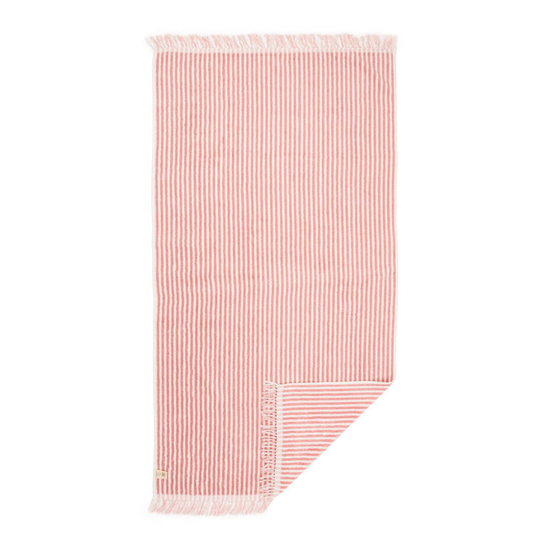 Beach Towel, Pink/White