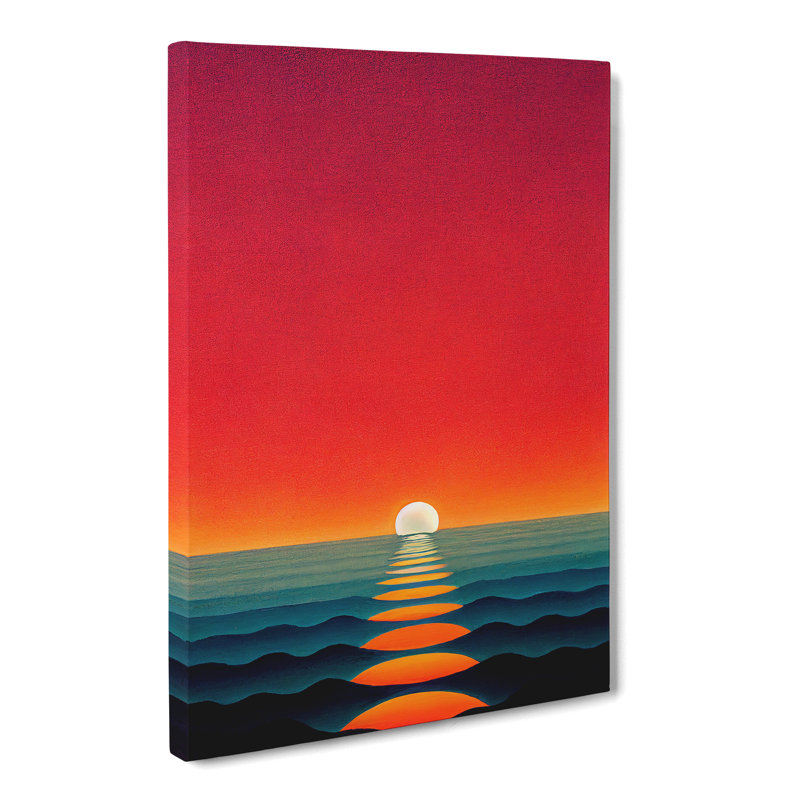 Almazan Japanese Sunset In Abstract Vol.2 - Wrapped Canvas Print, 76cm H x 50cm W x 3cm D