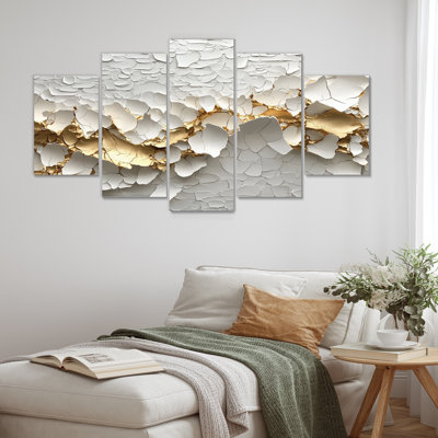 Loretta - Wildflowers Wall Art - Traditional Wall Art For Living Room 5 Piece