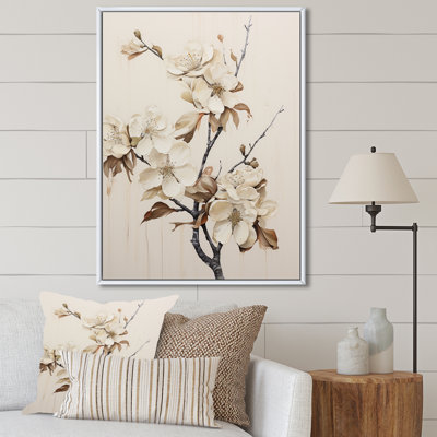 Fleur de pommier beige minimaliste - Fleurs de pommier_106420