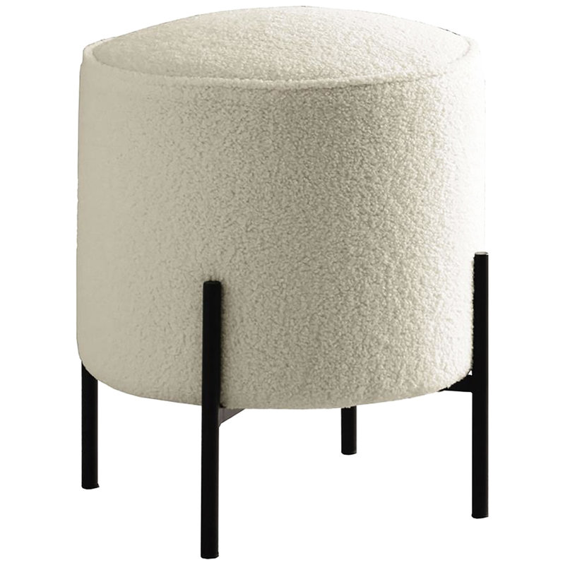 Fabrication beige en métal avec revêtement doux et pattes noires mates