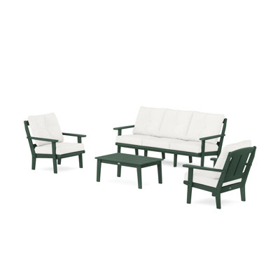 Mission 4 Piece Sofa Seating Group with Cushions