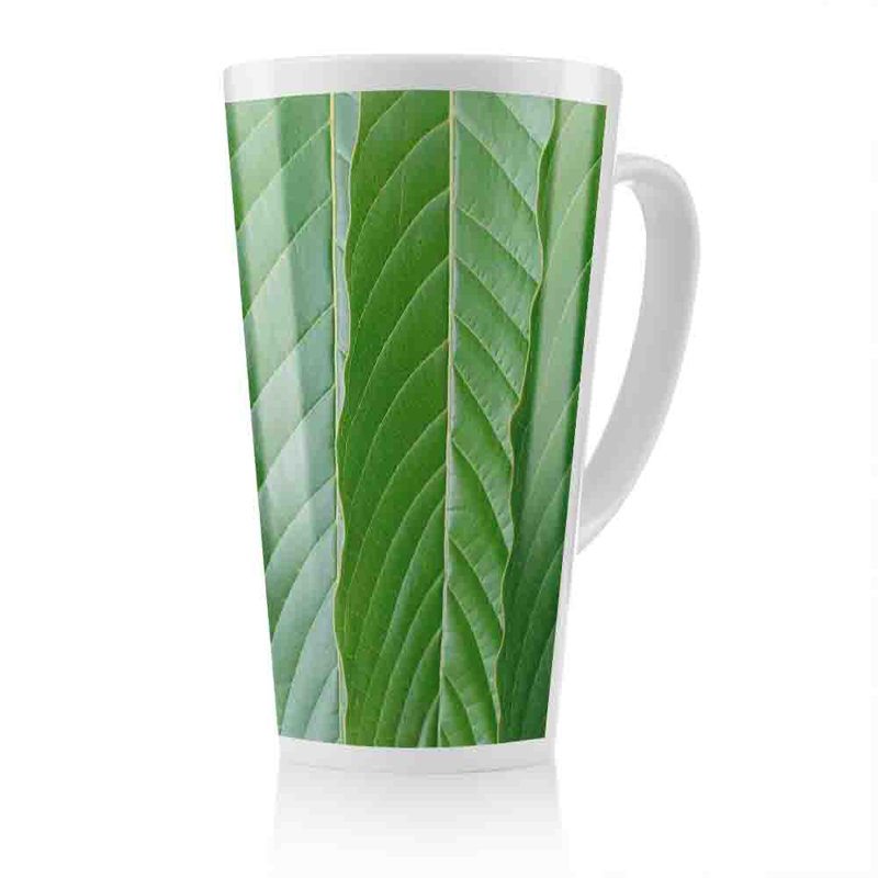 Close Up Of Leaves Latte Mug
