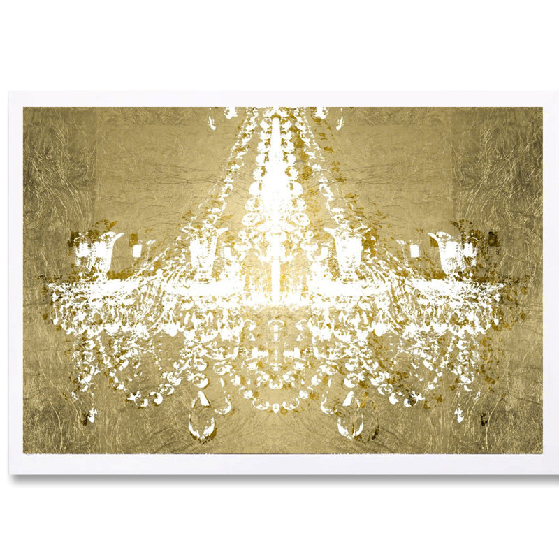 Dramatic Entrance Gold - peinture sur toile, H 12 po x l 17 po, Toile avec cadre blanc