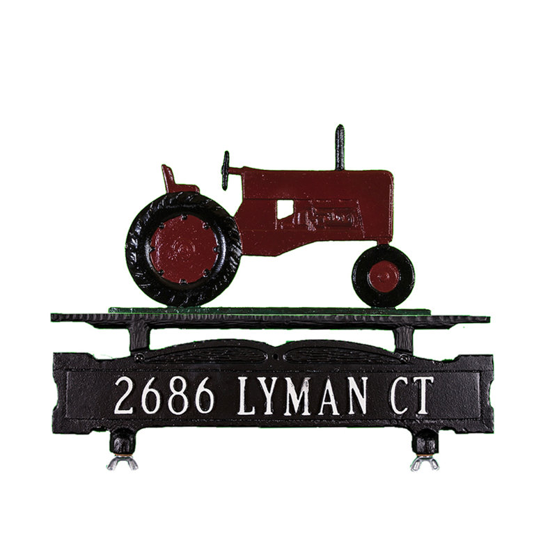 Enseigne de boîte aux lettres à 1 ligne, Oui, Rouge
