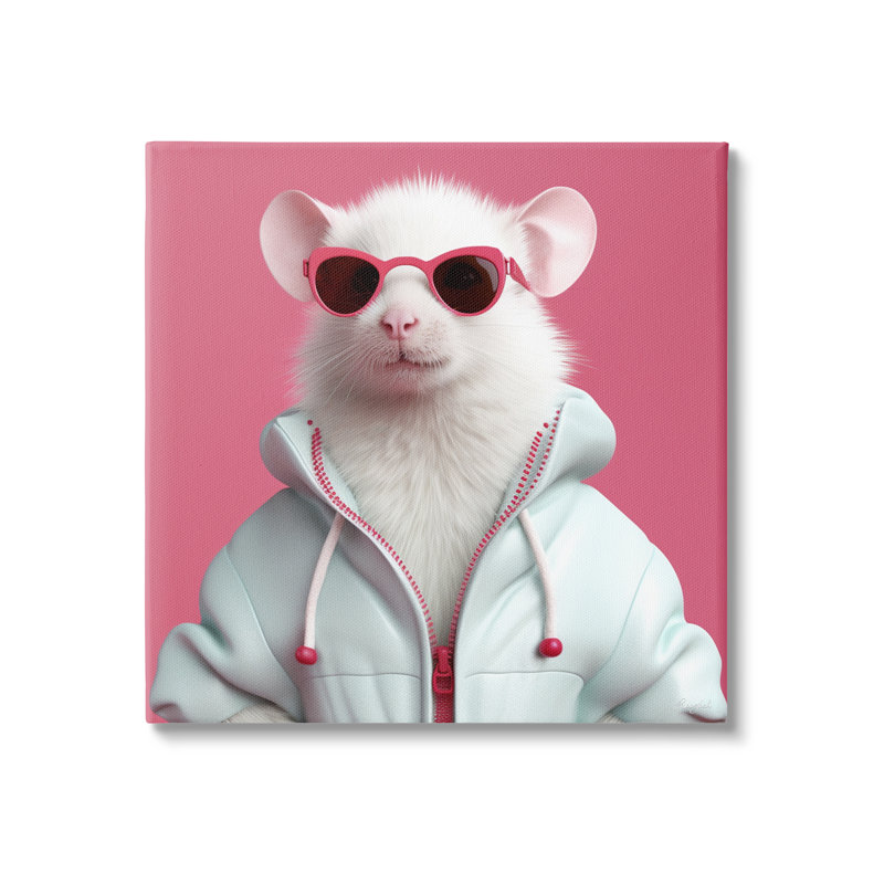 " White Trendy Mouse " by Roozbeh, 30" H x 30" W