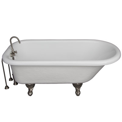 67 " L x 29.5 " W Freestanding and Mounting / Installation Required Soaking Acrylic Bathtub with Faucet