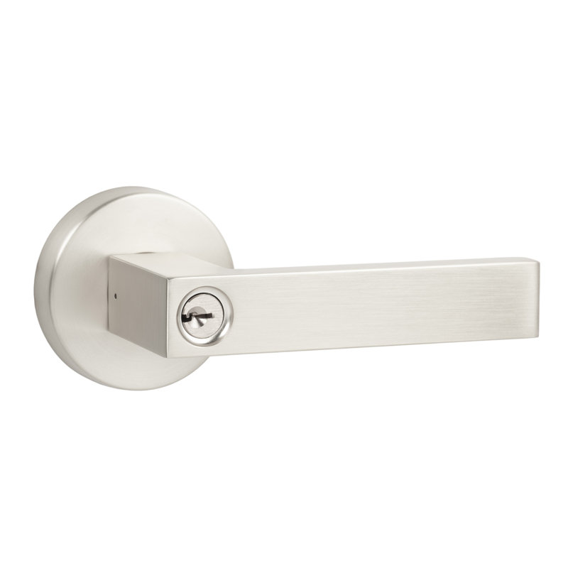 Levier d'entrée rond Siena, nickel satiné, Nickel satiné