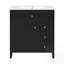 Meuble-lavabo moderne avec lavabo, tablette réglable et 3 tiroirs pour un rangement et une organisation efficaces-1133459474