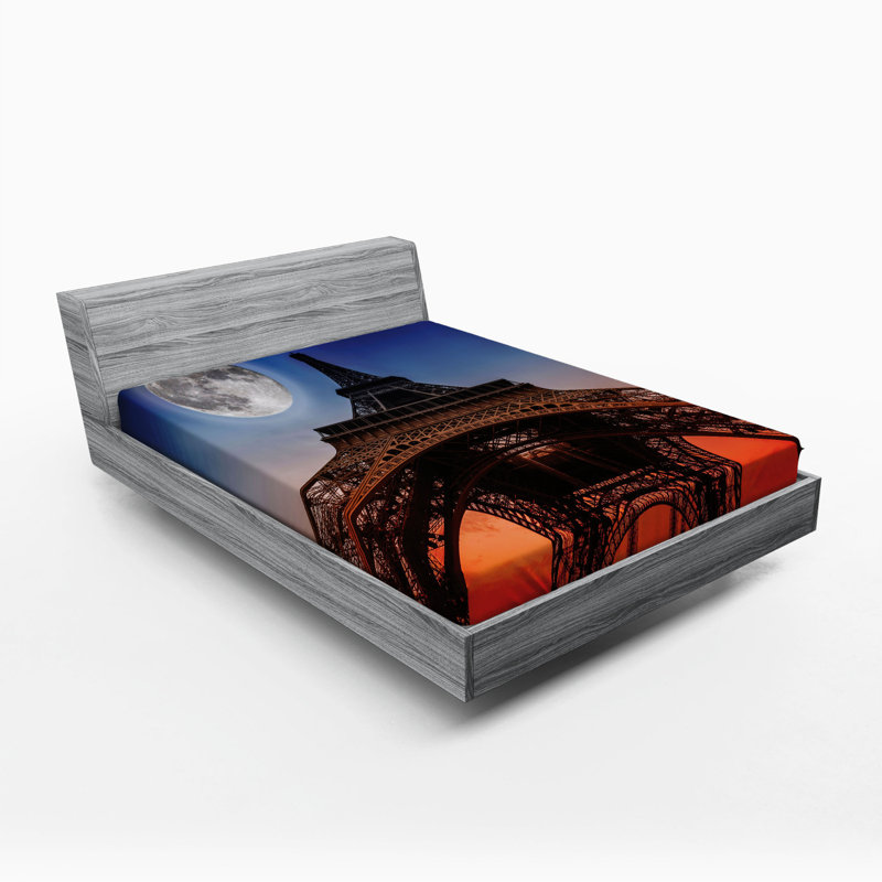 Drap-housse en microfibre Tour Eiffel, Double