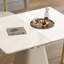 Ensembles de table de salle à manger modernes et peu encombrants avec dalle de roche extensible et chaises en bois pour cuisines compactes