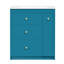 Meuble-lavabo de salle de bain avec lavabo en céramique 30 po - Armoire bleue à quatre tiroirs pour un superbe bassin pratique