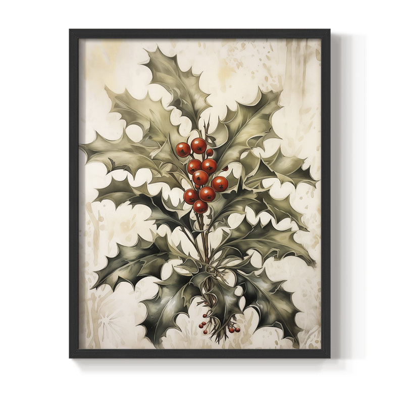 «Christmas Holiday Art» DCL XXXV, reproduction d'art encadrée - bois massif, Noir, noir, noir, noir, H 30 po x l 24 po