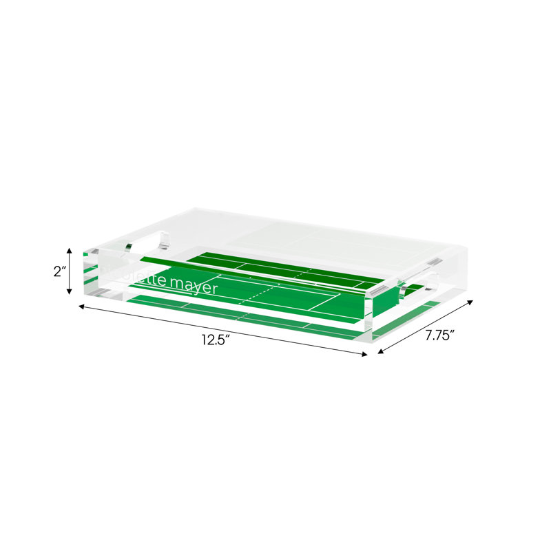 Rectangle Geometric Decorative Tray, 2" H x 12.5" W x 7.75" D