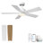 Smart Ceiling Fan With Reversible Blades, Remote & App Control, Led Light, And Dc Motor-1863083305-1863083306