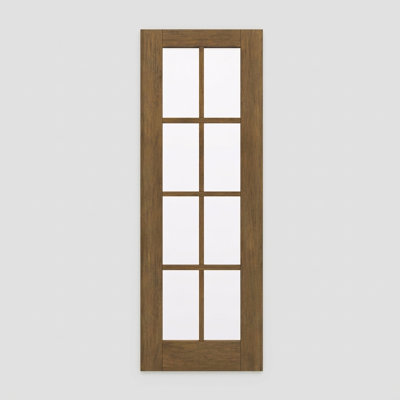 Porte d'extérieur 96 po Dalle acajou 96 po, sans finition SDL 8 Lite