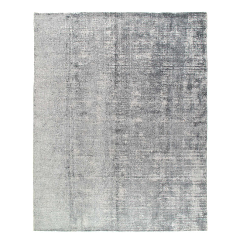 Tapis moderne noué à la main fine 8 pi x 10 pi