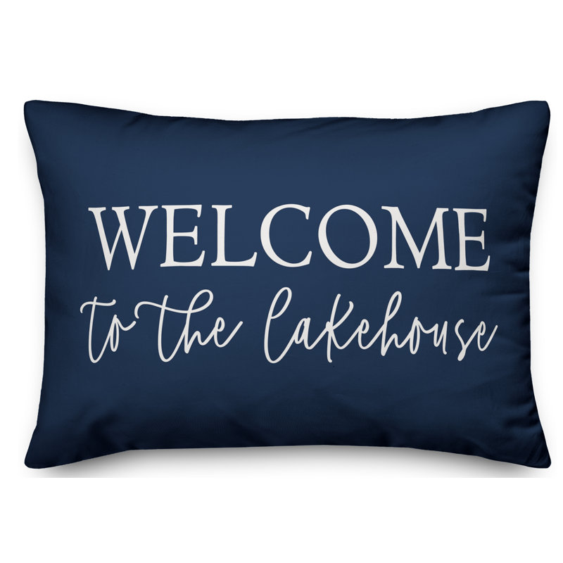  Welcome to the Lakehouse Indoor/Outdoor Lumbar Pillow
