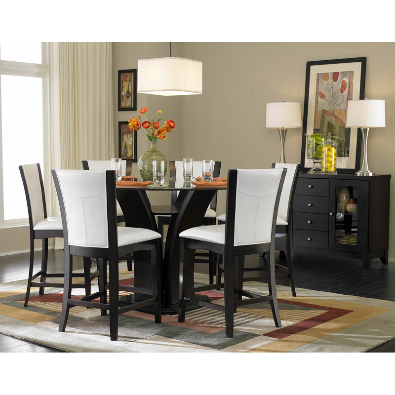 Upholstered Counter Stool with Solid Wood Frame, White
