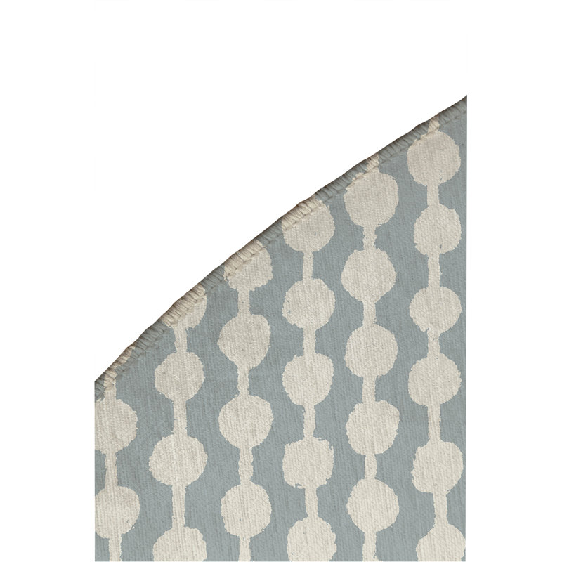 Dot Tied Non-Slip Outdoor Rug, Round 5'