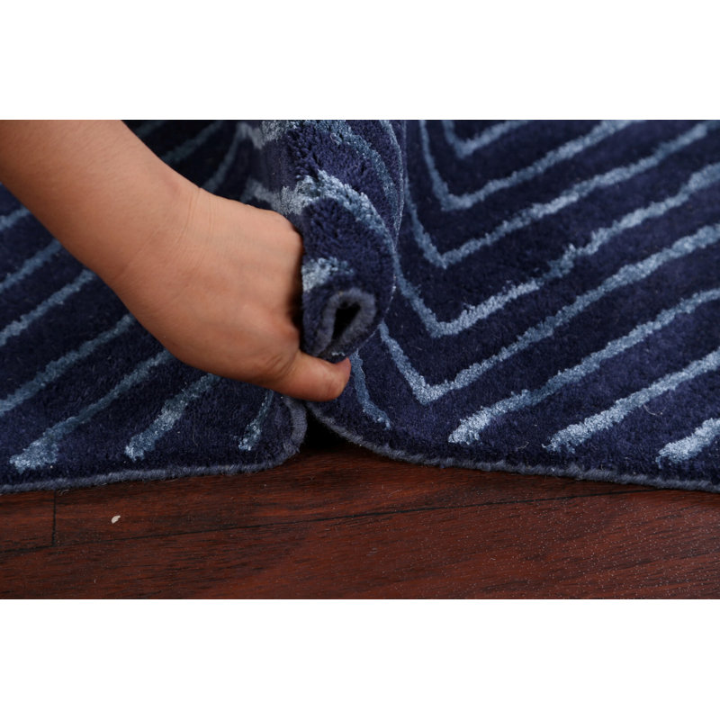 Silk and Wool Geometric Indoor Rug