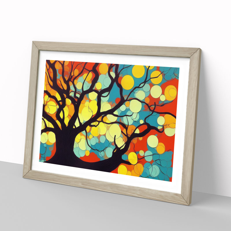 Inspiring Tree - Single Picture Frame Print, 25cm H x 34cm W x 2cm D, Oak