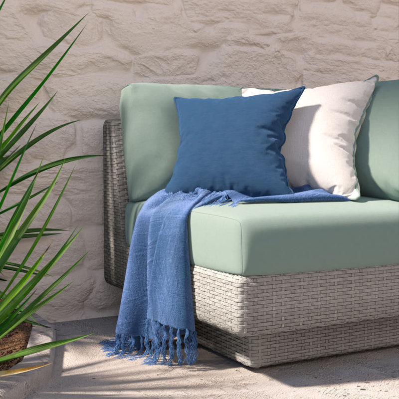 Chaise de terrasse avec coussins Sunbrella Ehrenfried, Spa, Gris
