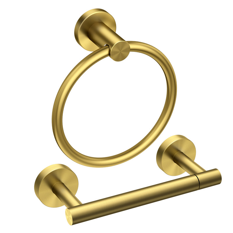 Celestine 2 - Piece Bathroom Hardware Set,  Brushed Brass