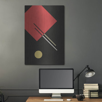 Ivy Bronx «Suprematist Abstract Geometric 2» par Gary Williams, art mural en métal