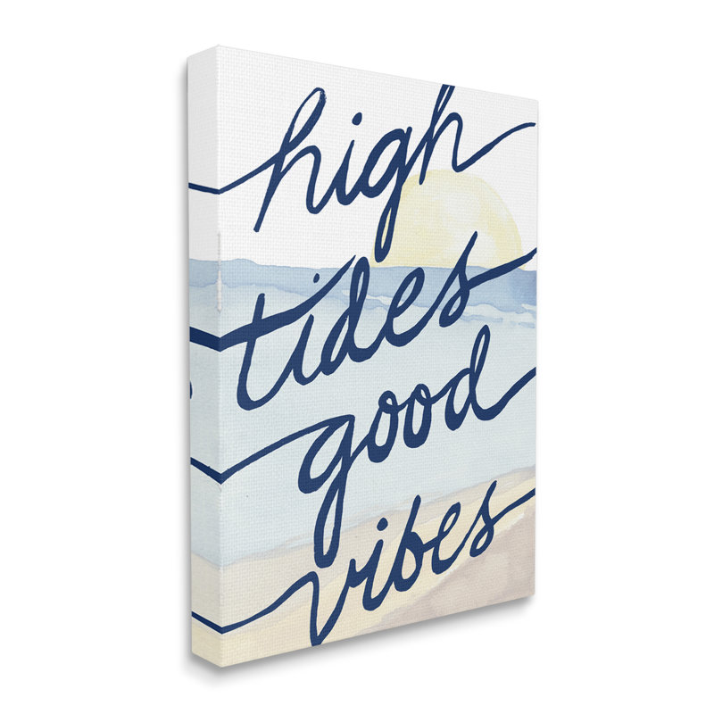 High Tides Good Vibes, Plaque murale, H 16 po x l 16 po x P 1,5 po