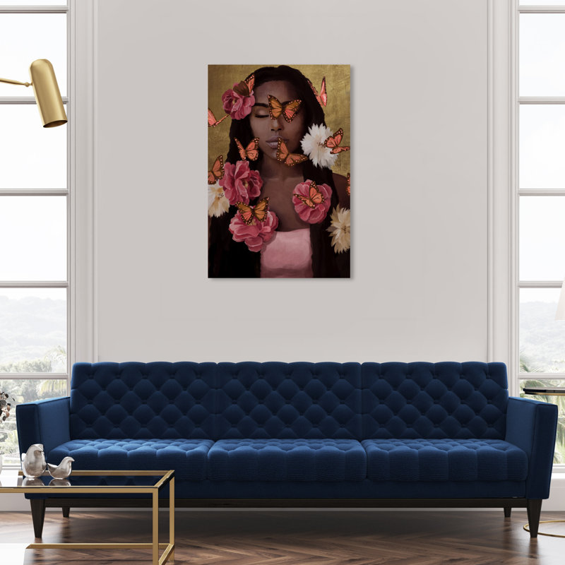«Lost in the Butterfly Garden», impression sur toile, H 36 po x l 24 po, Toile tendue