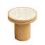 Table d'appoint ronde en pierre frittée de 19,49 po en MDF naturel pour petits espaces de vie et chambres à coucher