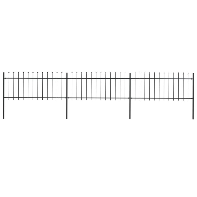 Vittoria 80cm H x 53cm W Black Metal Border Fence