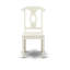 Chaises de cuisine Kenley Dinette - Ensemble de 2 chaises en bois massif à dossier Napoléon, blanc lin