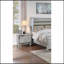 Classic Luxury Look 1Pc Table de chevet en bois avec tiroirs et miroir