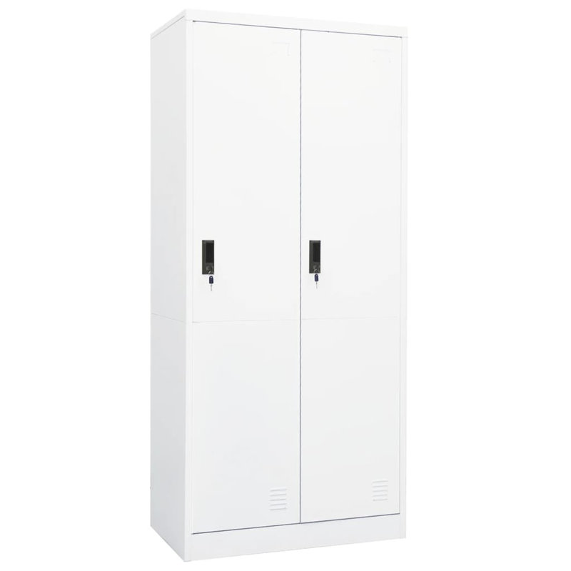 Harshbarger 2 Door Steel Wardrobe, White