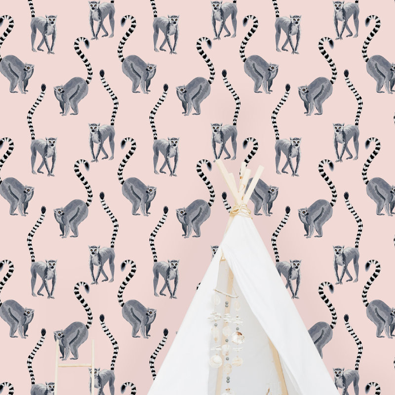 Rouleau de papier peint adhésif Lemur, L 16,67 po x l 25 po