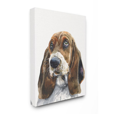 « basset hound dog animal animal painting », reproduction d’art sur toile