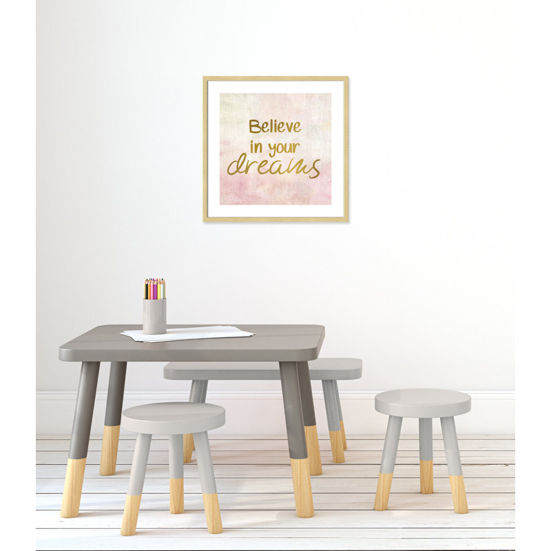 Rêves de licorne 2, H 22,5 po x l 22,5 po x P 1,19 po, Cadre boîte champagne