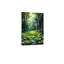36 po x 24 po, grand arbre vert foncé avec fond en bois et cadre mural en bois pour décoration intérieure