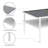 Rectangle Coffee Table With Tempered Glass Top, Modern Table, Tea Table-1246402455