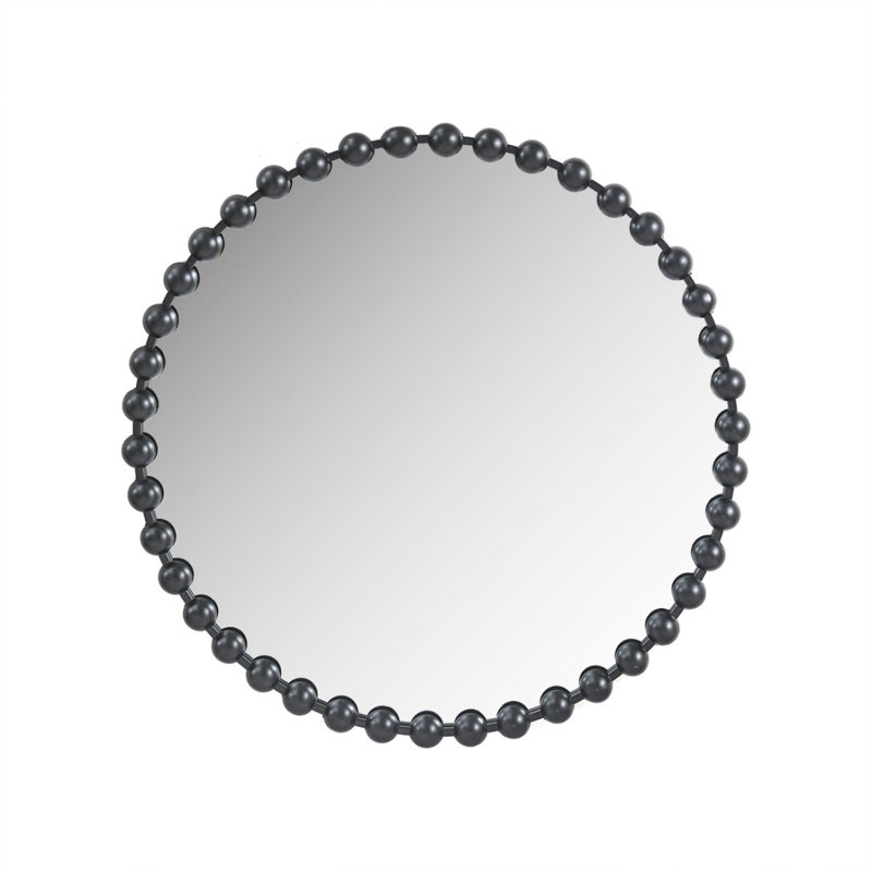 Miroir mural rond 36 po, 36,07 po x 36,07 po, Noir