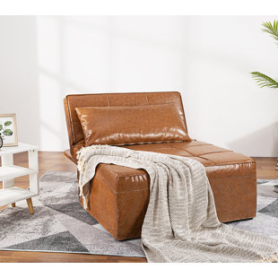 1 Seater Faux Leather Sleeper