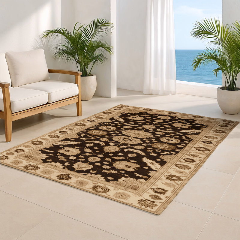 Tapis d'intérieur et d'extérieur surteint beige, Rectangulaire 2 pi x 3 pi